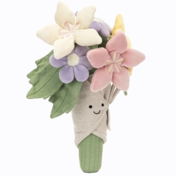 Amuseables Bouquet Of Flowers 12.2x9x2" Soft & Plush NWT - Picture 1 of 6